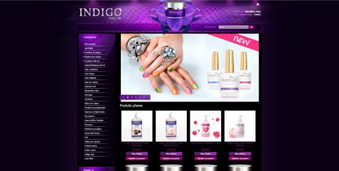 Réalisation du site internet de Indigo nails Belgium 